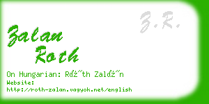 zalan roth business card